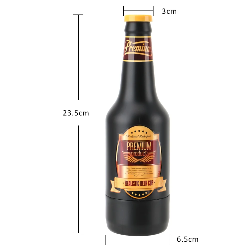 OLO Portable Beer Bottle SexToys Manual Male Masturbator Soft Ora Pussy Real Vagina Erotic Adult Toy Sex Toys for Men Gift