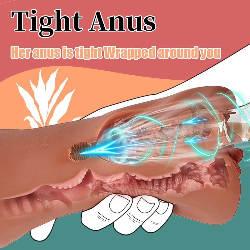 2 IN 1 Sex Toys Masturbation For Men Deep Throat Artificial Real Pussy Oral Male MasturbatorBlowjob Realistic Rubber Vagina