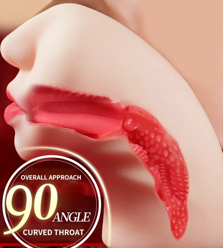 2 IN 1 Sex Toys Masturbation For Men Deep Throat Artificial Real Pussy Oral Male MasturbatorBlowjob Realistic Rubber Vagina