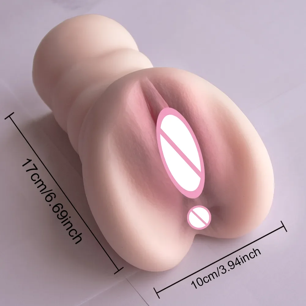 Male Masturbators Cup Artificial Vagina Realistic Vaginal Pocket Real Vagina Anal Soft Silicone/TPE Ass Sex Toy for Men