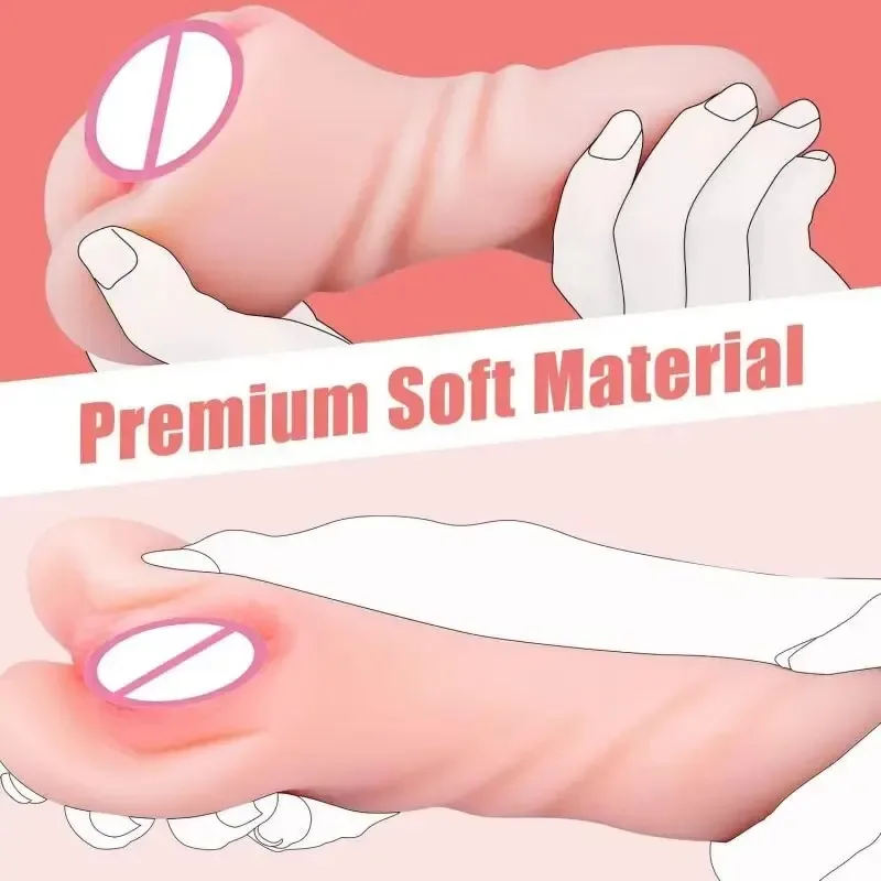 2 IN 1 Sex Toys Masturbation For Men Deep Thoat Artificial Real Pussy Oral Male Masturbator Blowjob Realistic Rubber Vagina 