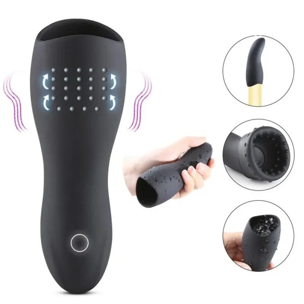 Silicone Male Masturbator Vaginia Erotica Gadgets For Men 10 Modes Penis Vibrator Goes And Comes Bucetinha Women