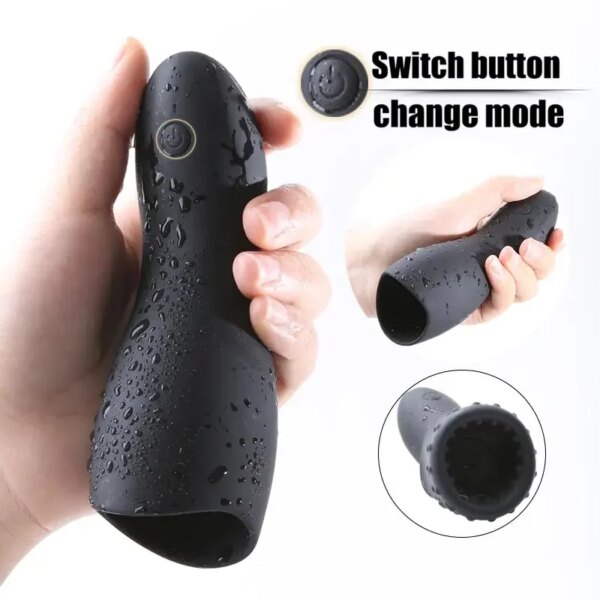 Silicone Male Masturbator Vaginia Erotica Gadgets For Men 10 Modes Penis Vibrator Goes And Comes Bucetinha Women