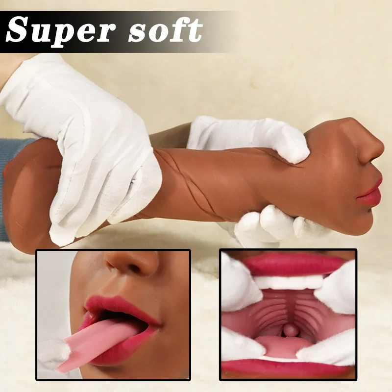 3 IN 1 Sex Toys Masturbation For Men Deep Throat Artificial Real Pussy Oral Male MasturbatorBlowjob Realistic Rubber Vagina
