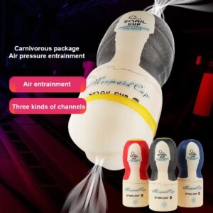 Male soft rubber snail climax plane cup mouth sucking masturbator manual trainer true yin inverted mold clamping adult sex toys