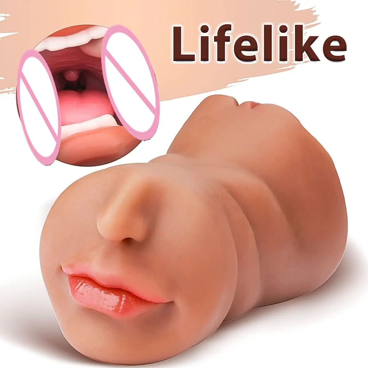 3D Flesh The Light Artificial Vagina Ass mouth Silicone 3 In 1 Adult Sex Toy Doll For Man Pocket Pussy Ass Male Masturbation