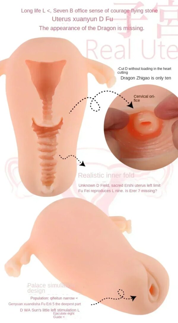 Simulation Uterine Airplane Cup for Men Vagina Vacuum Pocket Pussy Vaginator Masturbation Sex Toys Male Vibrator Masturb Cup 18+