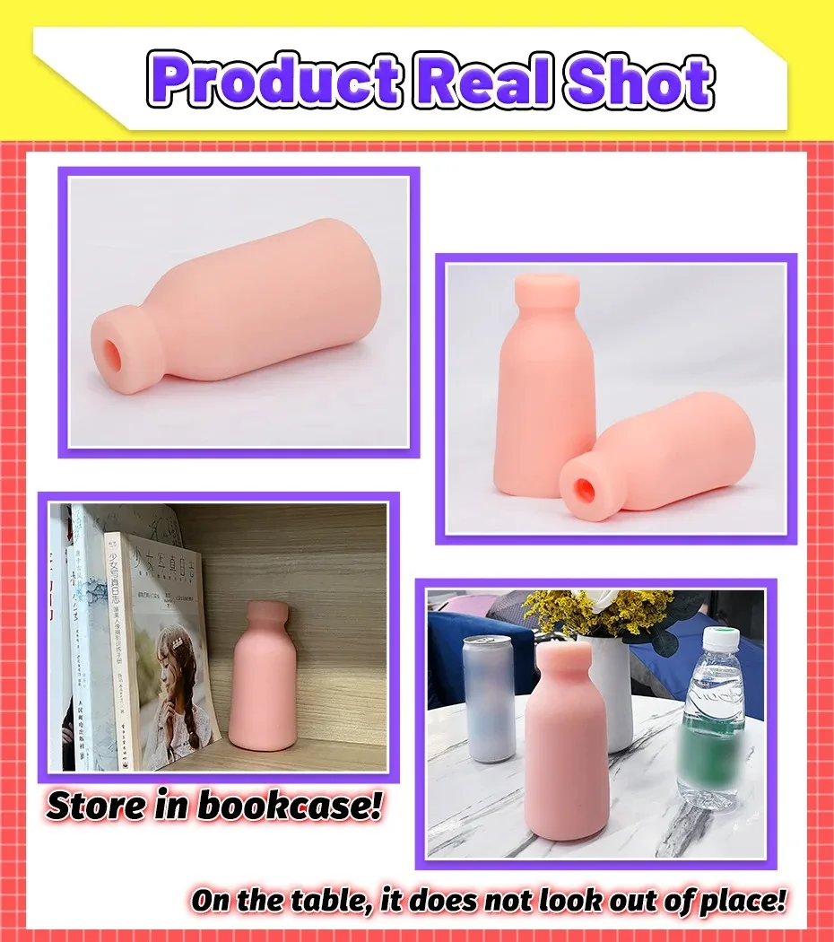 18 Bottle with True Vaginal Suction, Cartoon Toy, Male Masturbator, Manual Replacement Device, Genital Area, Masturbation Cup,