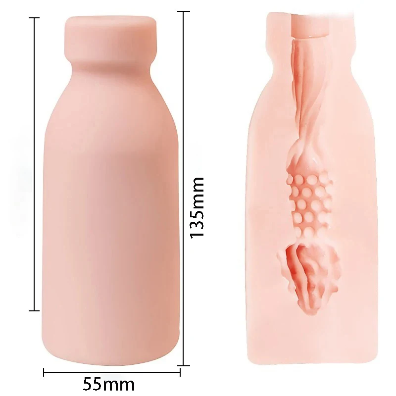 18 Bottle with True Vaginal Suction, Cartoon Toy, Male Masturbator, Manual Replacement Device, Genital Area, Masturbation Cup,