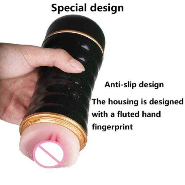 Flesh Real Vagin Light Lifelike Soft Pocket Pussy And Mouth Male Masturbator Sex Toys Men,Double Exual Intercourse Penis Trainer
