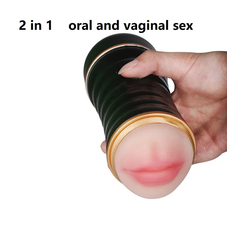 Flesh Real Vagin Light Lifelike Soft Pocket Pussy And Mouth Male Masturbator Sex Toys Men,Double Exual Intercourse Penis Trainer