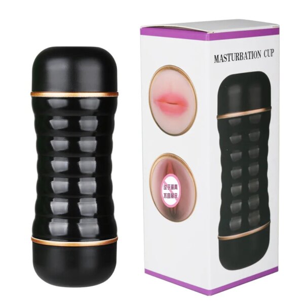Flesh Real Vagin Light Lifelike Soft Pocket Pussy And Mouth Male Masturbator Sex Toys Men,Double Exual Intercourse Penis Trainer
