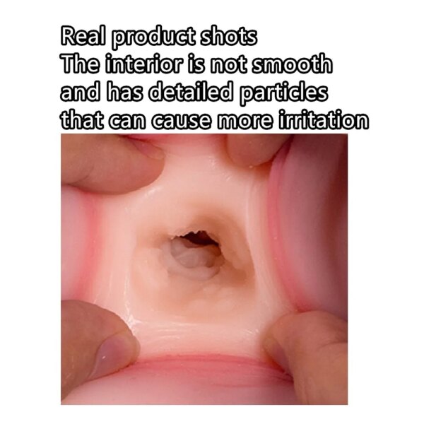 Flesh Real Vagin Light Lifelike Soft Pocket Pussy And Mouth Male Masturbator Sex Toys Men,Double Exual Intercourse Penis Trainer