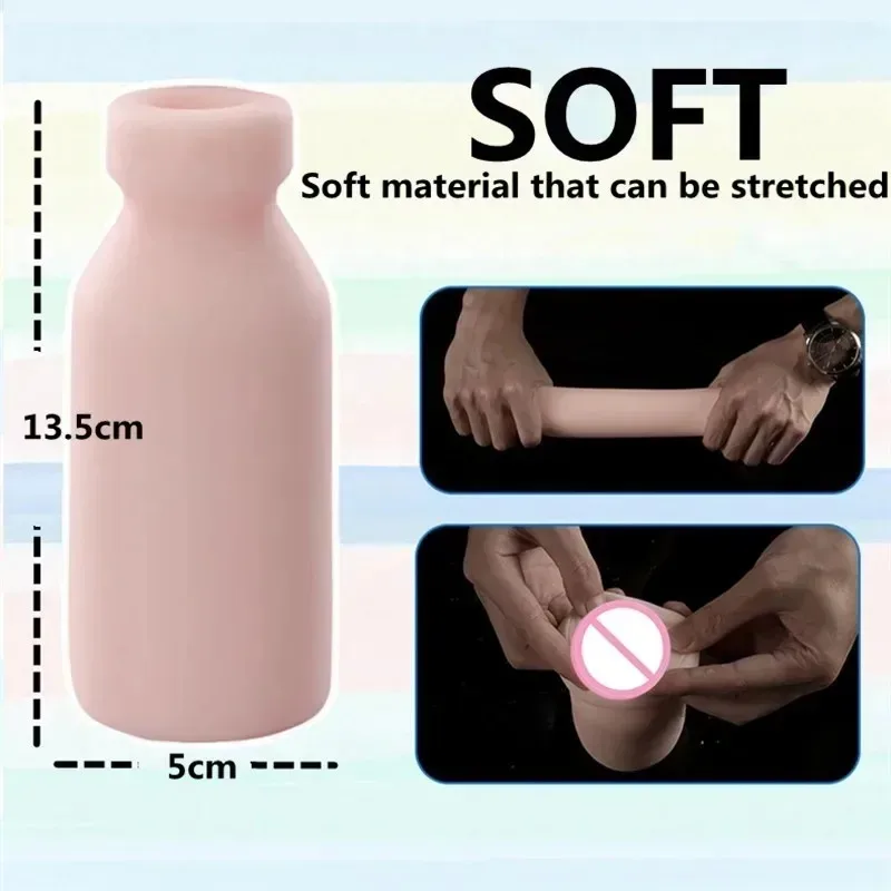 QINGAI - Adult Male Sex Toys, Airplane Cups and Bottles, Masturbation Bottles, Realistic Genital Vagina, Pocket Cat, 3D, 18+XXX