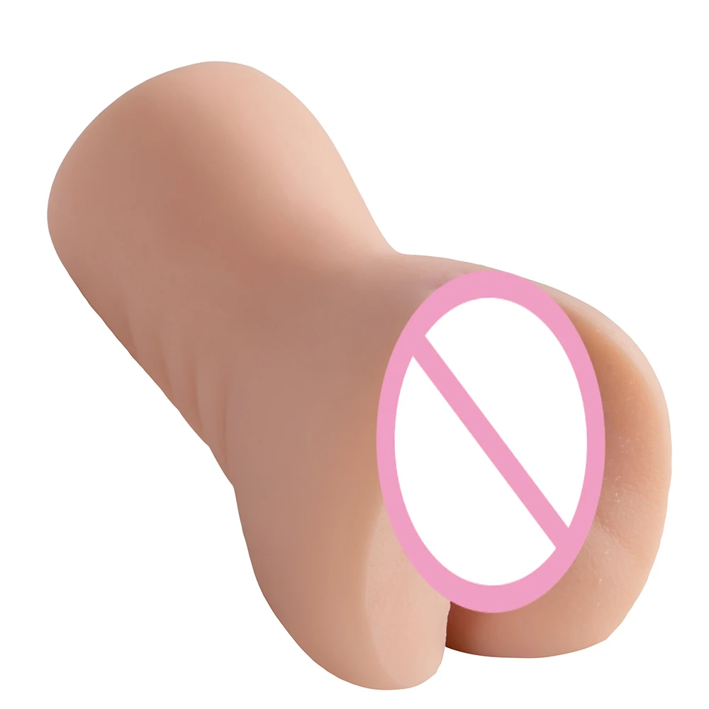 Realistic Pussy Vagina Uterus Anus Double Channels Ass Soft Silicone Doll Male Masturbator Sex Toys for Men Masturbation Cup