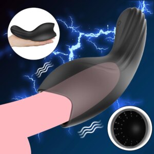 Male Self-consolation Device Penis Training Vibrator-Adorime Sex Endurance Extension Sex Toys 10 Modes Waterproof Glans Trainer