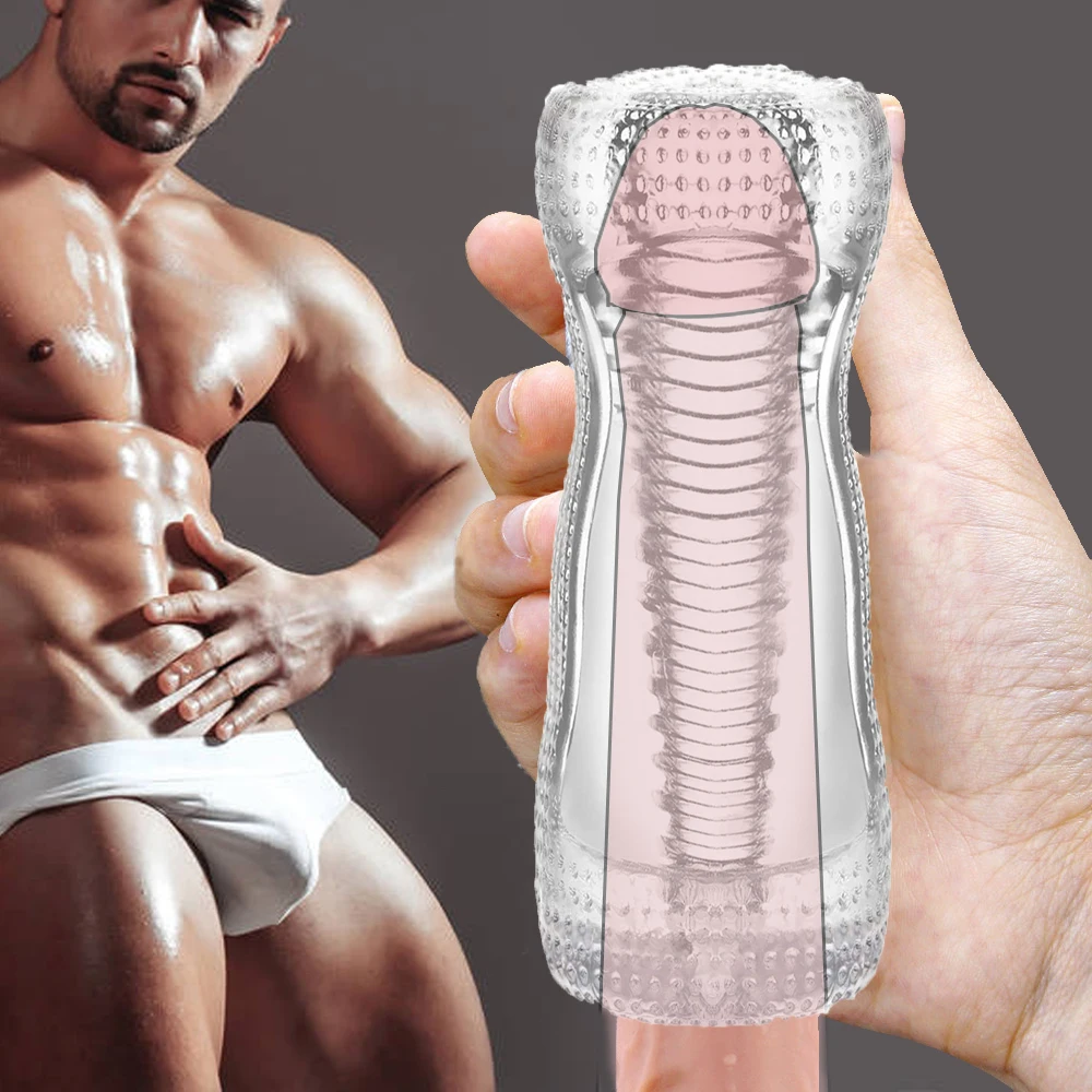 Pocket Pussey Male Sex Toy Manual Masturbation Toys Artificial Vagina Adult Supplies Soft Silicone Blowjob Men's Masturbator 18