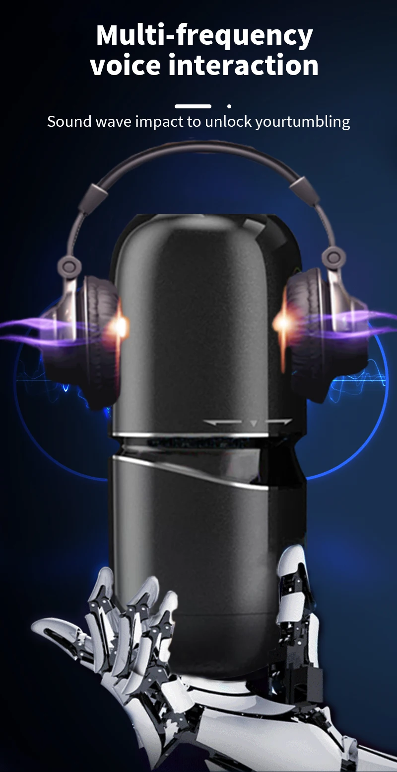 Male Masturbation Cup Smart APP Remote Control Voice Small Steel Gun Aircraft Cup Manual Rotation Strong Shock Masturbator