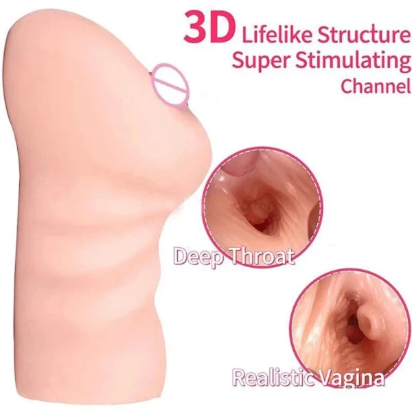 18 Realistic Vagina Lifelike Artiflcial Vaginal Anal Sex Doll Erotic Adult Sex Toys For Men Soft Pocket Male Masturbator Cup XXX