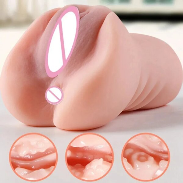 18 Realistic Vagina Lifelike Artiflcial Vaginal Anal Sex Doll Erotic Adult Sex Toys For Men Soft Pocket Male Masturbator Cup XXX