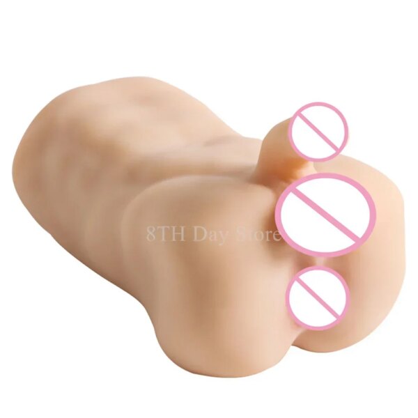 Pocket Size Masturbation Doll for Men Silicone Anal Sex Doll Realistic Anal Hole Fake Penis Gay Anus Sex Love Doll Adult Supply