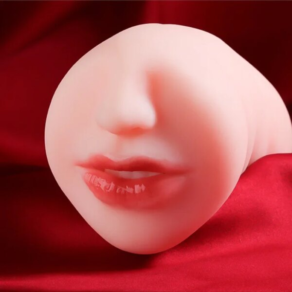 Dual Open Mouth Teeth Male Masturbator Realistic Silicone Real Pussy Sex Deep Sex Toys for Men Oral Masturbation Sex toy
