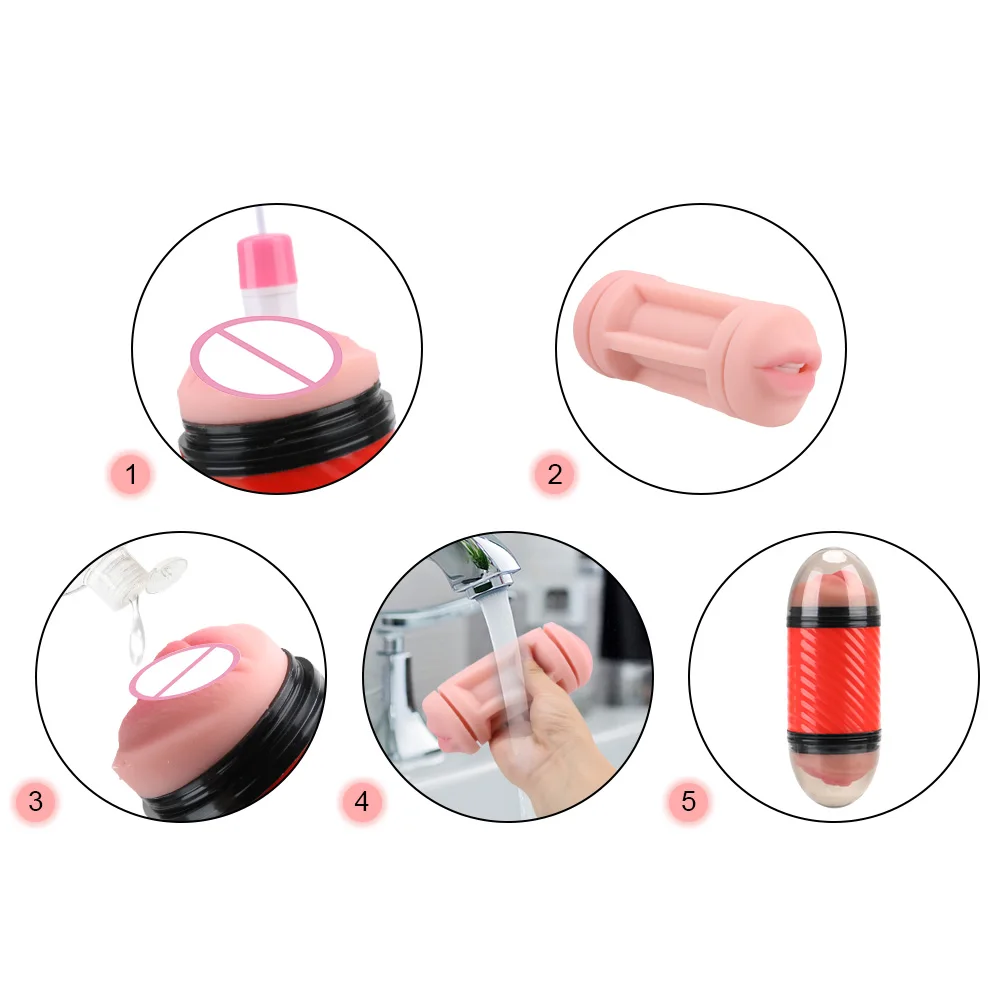 Erotic Machine Male Masturbator Real Pussy Vagina Mouth Sex Toy For Men 18 Penis Enlargement Cock Exerciser Adults Products Shop
