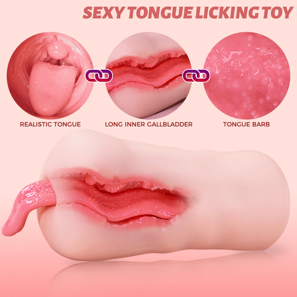 Pocket Pussy Male Masturbator 5D Deep Throat Blow Job Stroker Realistic Mouth with Super Long Tongue Adult Sex Toys for Man 리얼돌
