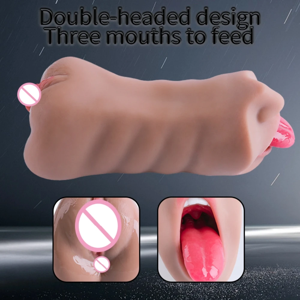 Male Masturbator 3 IN 1 Throatl Deep Pocket Pussy Sex Toys for Men 18+ hot Masturbation Cup Blowjob Vaginal Anus Oral Sex Rea Male Masturbator 3 IN 1 Throatl Deep Pocket Pussy Sex Toys for Men 18+ hot Masturbation Cup Blowjob Vaginal Anus Oral Sex Rea