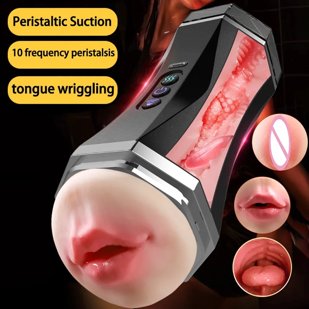 Automatic Sucking Male Blowjob Masturbation Equipment Pocket Pussy Machine Sex Toys Adult Goods for Men 남성 자동 자위기구 말하는섹스 남성자위컵