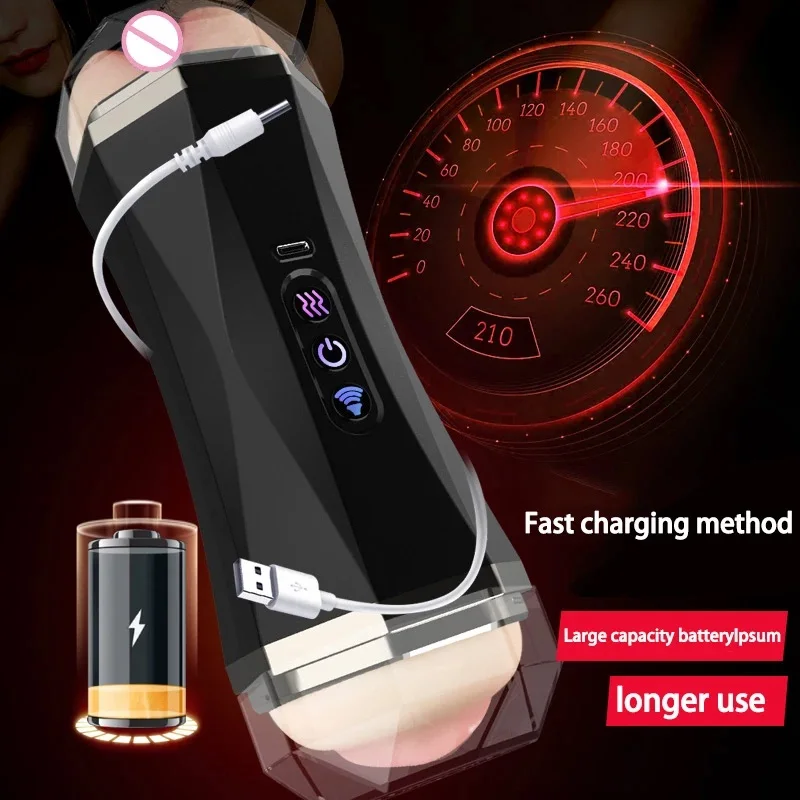 Automatic Sucking Male Blowjob Masturbation Equipment Pocket Pussy Machine Sex Toys Adult Goods for Men 남성 자동 자위기구 말하는섹스 남성자위컵