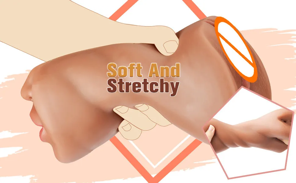 3in1 realistic mouth vagina anal plug male masturbator cup deep throat silicone dildo moves masturbation pleasure toys for men