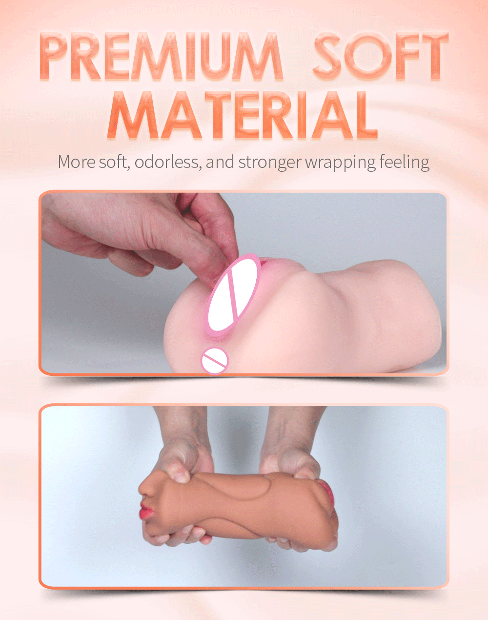 3in1 realistic mouth vagina anal plug male masturbator cup deep throat silicone dildo moves masturbation pleasure toys for men