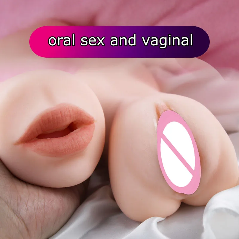 Mouth Blowjob Male Masturbator Deep Throat Masturbate Cup With Tongue Tooth Artificial Pocket Vagina Oral Sex Toya for Adult Men