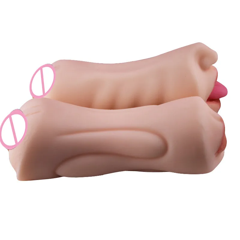 Mouth Blowjob Male Masturbator Deep Throat Masturbate Cup With Tongue Tooth Artificial Pocket Vagina Oral Sex Toya for Adult Men