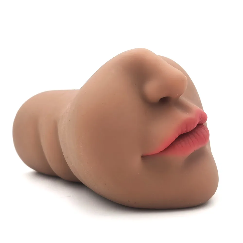 New 3D Mouth Blowjob Male Masturbator Real Deep Throat Oral Cup With Tongue Tooth Artificial Pocket Vagina Adult Sex Toy for Men