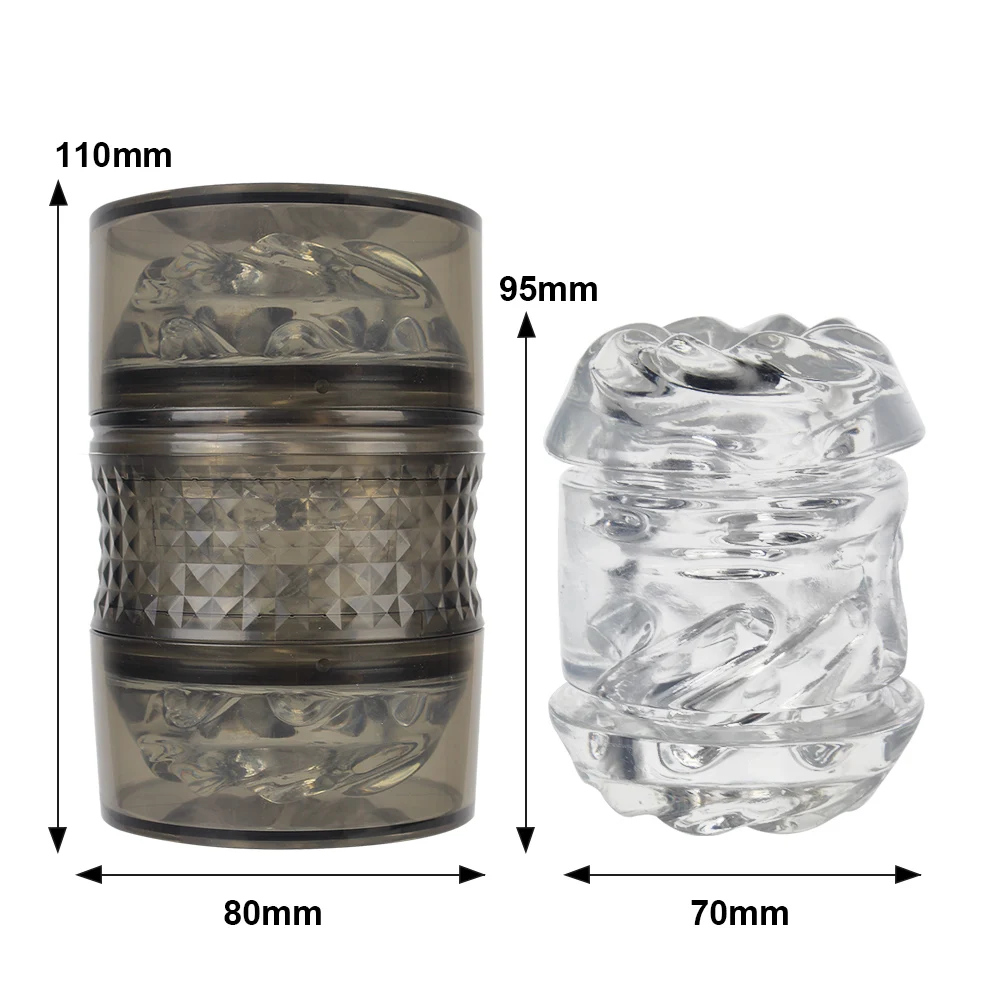 11cm Transparent Male Masturbator Artificial Pussy Mouth Vaginal For Men Penis Pump Glans Sucker Erotic Products Blowjob Sex Toy