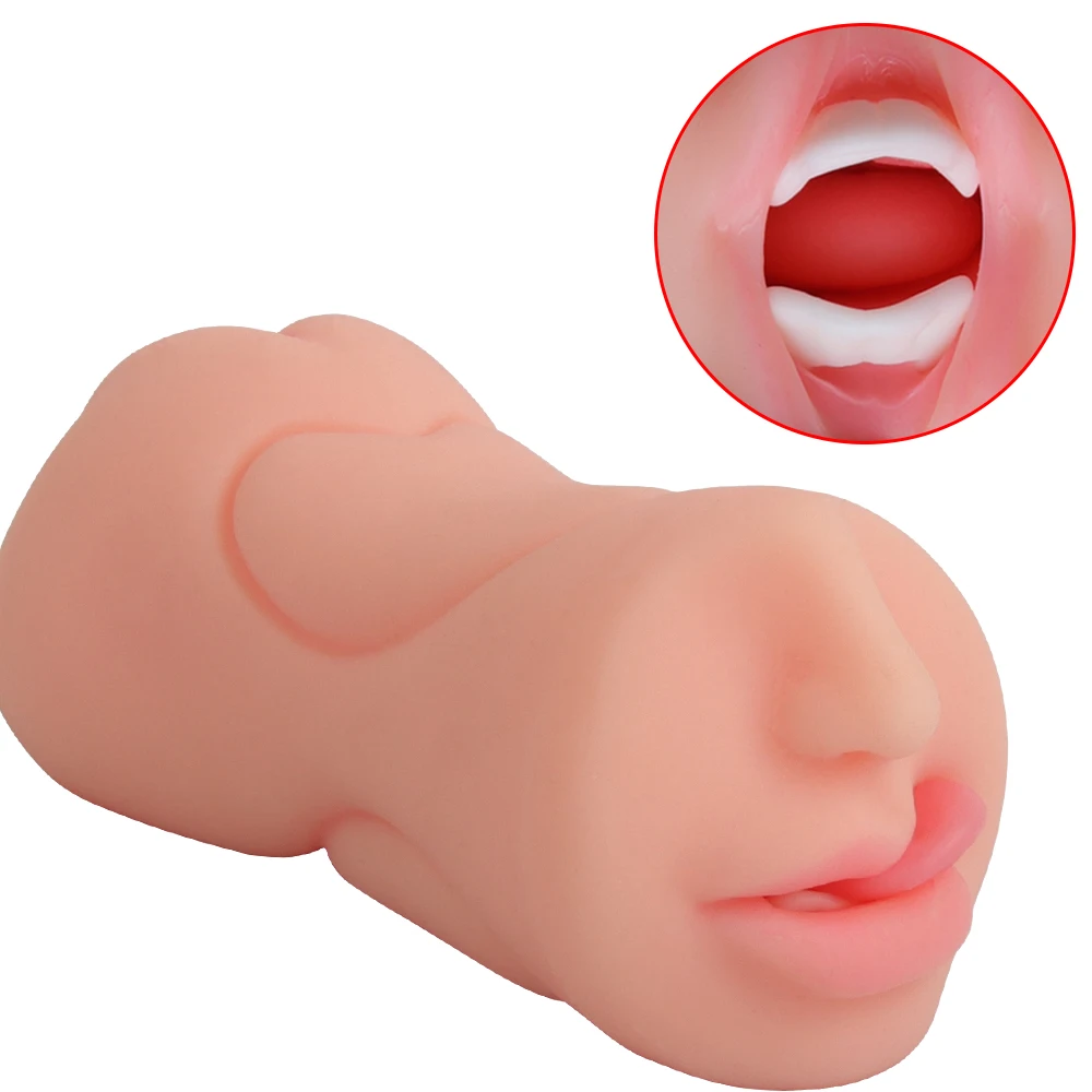3 In 1 Male Masturbator Realistic Vagina Pocket Pussy Silicone Vaginas Mouth Anal Blowjob Masturbation Adult Sex Toys for Men 18