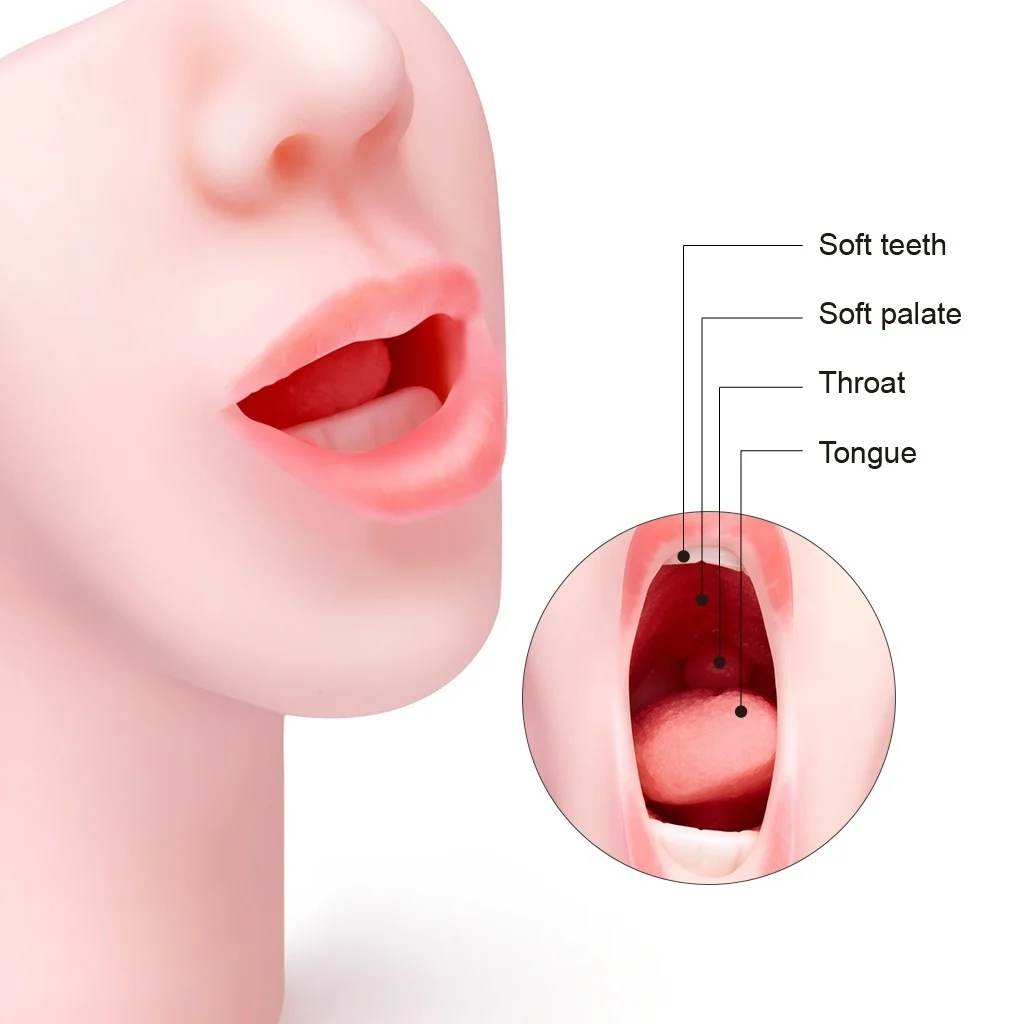 Oral Male Masturbator Masturbation Soft Stick Sex Toys For Men Deep Throat Artificial Blowjob Realistic Rubber Vagina Sexy Pussy