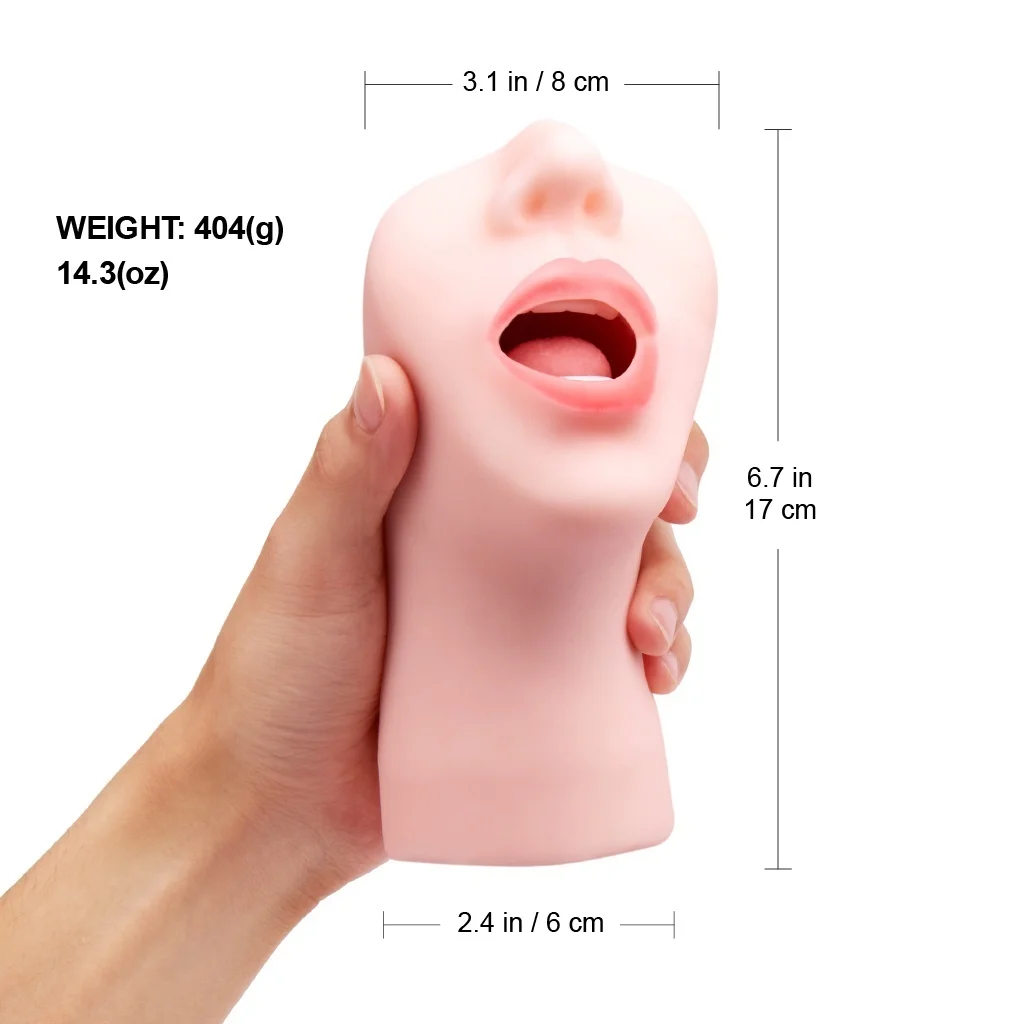 Oral Male Masturbator Masturbation Soft Stick Sex Toys For Men Deep Throat Artificial Blowjob Realistic Rubber Vagina Sexy Pussy