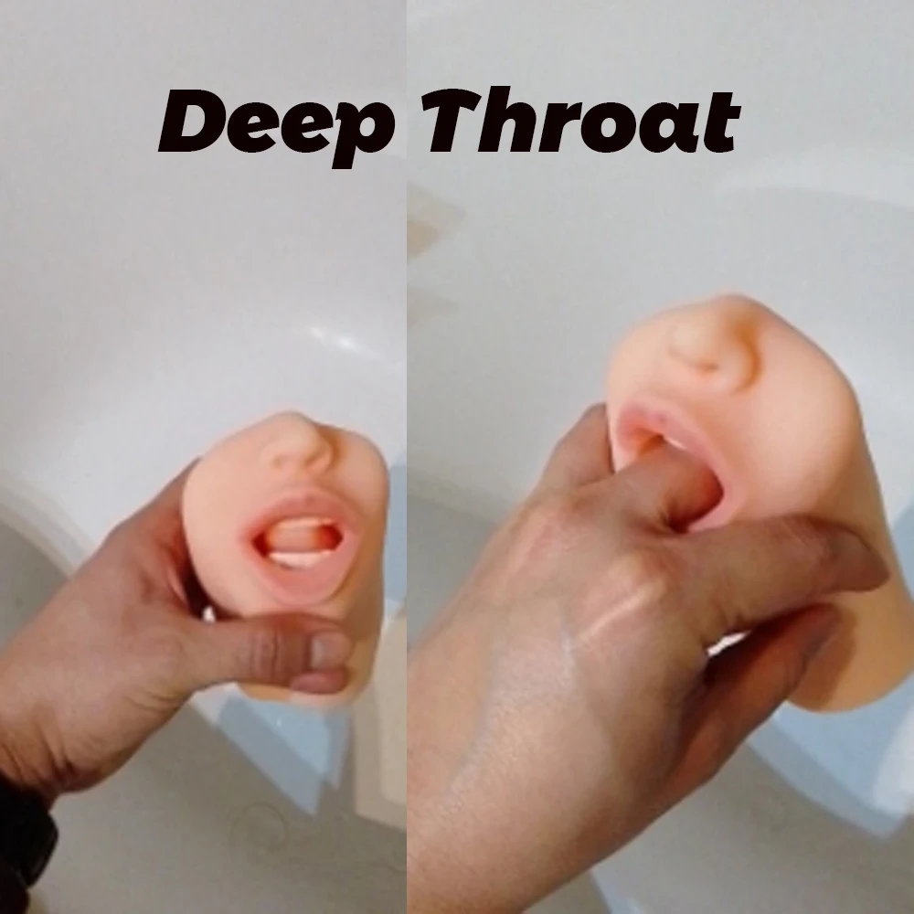 Oral Male Masturbator Masturbation Soft Stick Sex Toys For Men Deep Throat Artificial Blowjob Realistic Rubber Vagina Sexy Pussy