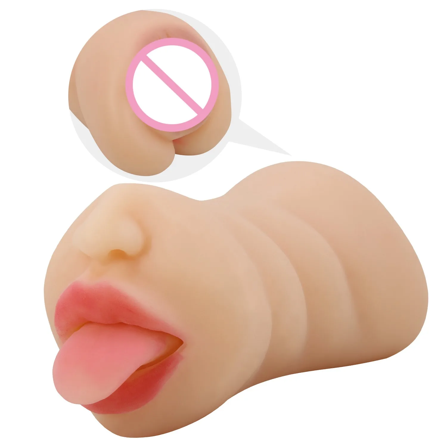 Mouth Blowjob Male Masturbator Real Deep Throat Oral Cup With Tongue Tooth Artificial Pocket Vagina Adult Sex Toys for Men