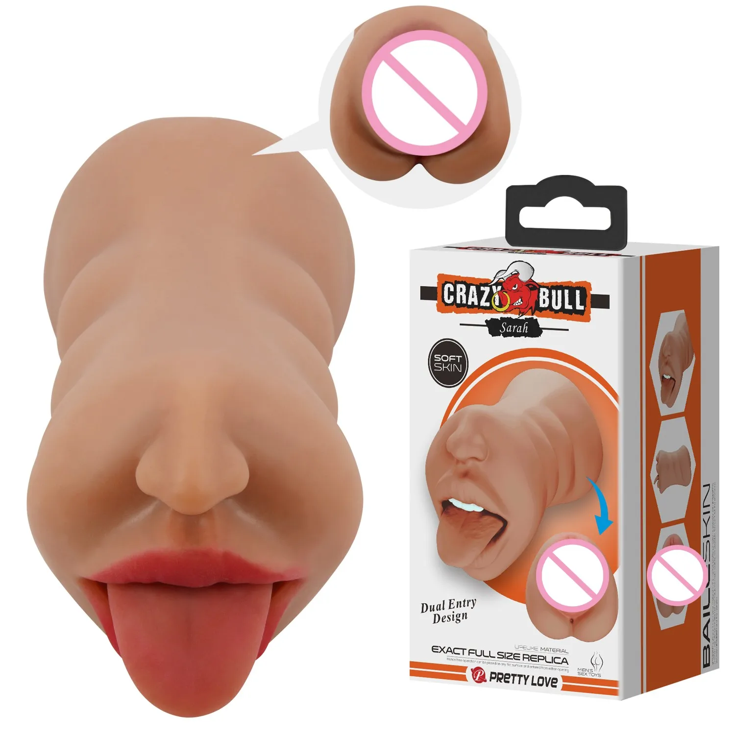 Mouth Blowjob Male Masturbator Real Deep Throat Oral Cup With Tongue Tooth Artificial Pocket Vagina Adult Sex Toys for Men