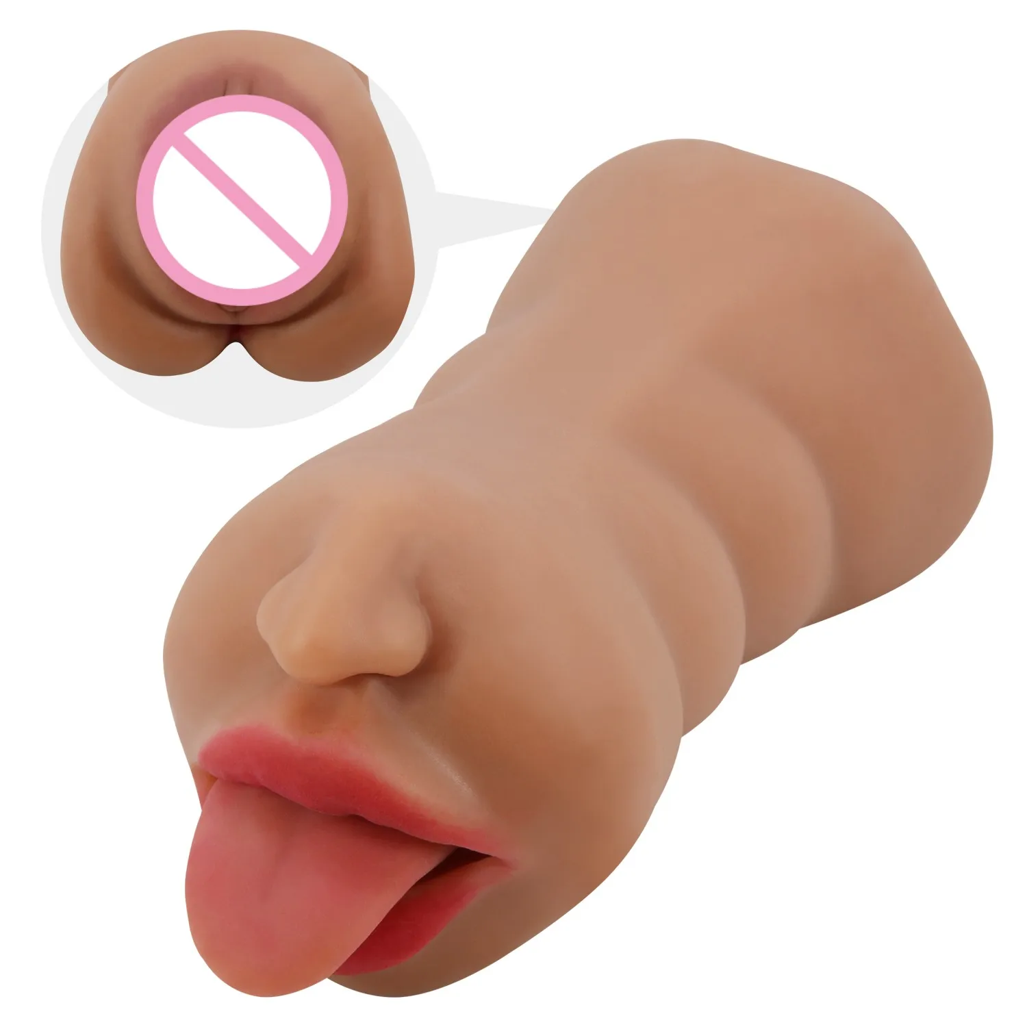 Mouth Blowjob Male Masturbator Real Deep Throat Oral Cup With Tongue Tooth Artificial Pocket Vagina Adult Sex Toys for Men