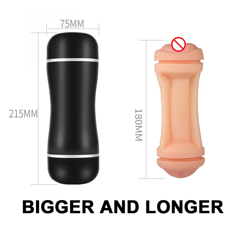 Sex Toy for Men real Realistic Vagina Oral Mouth Artificial Deep Throat with Tongue Teeth Silicone Male Masturbator Pocket Pussy