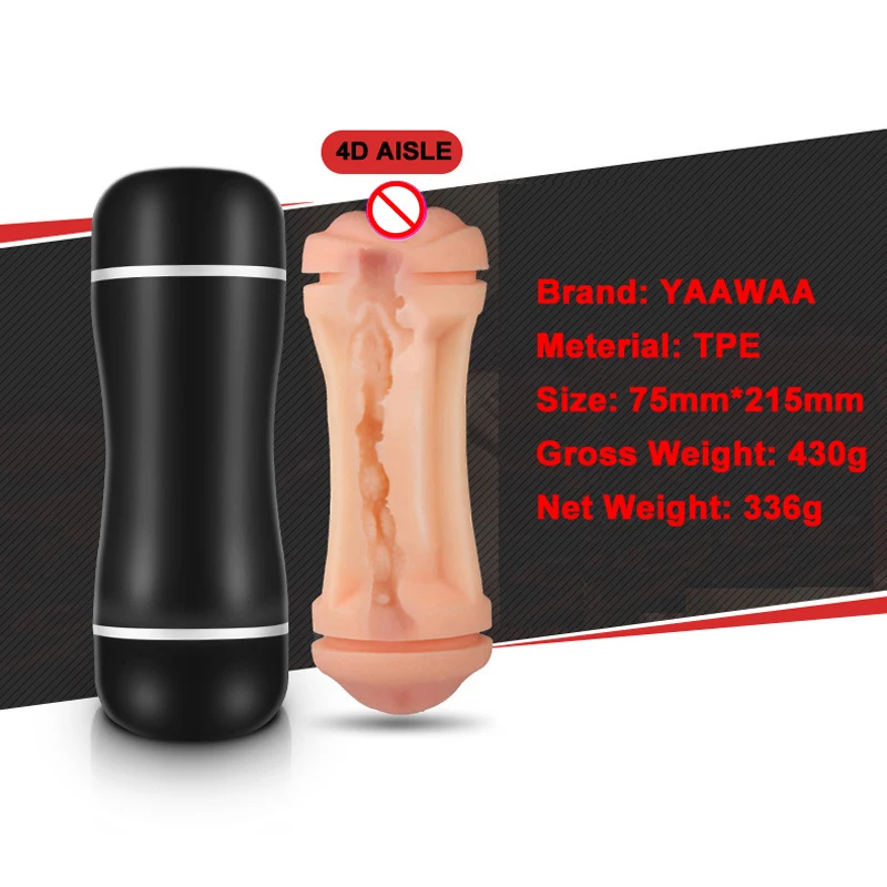 Sex Toy for Men real Realistic Vagina Oral Mouth Artificial Deep Throat with Tongue Teeth Silicone Male Masturbator Pocket Pussy