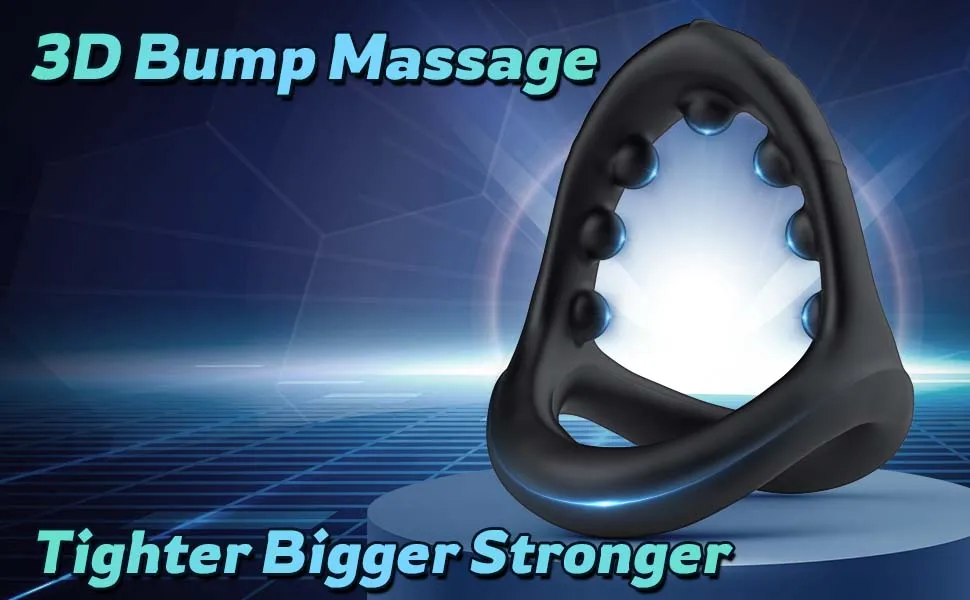 Silicone Cock Penis Rings with Enlargers Erection Enhancing Ultra Soft Long Lasting Strechy Adult Sex Toys for Men or Couples