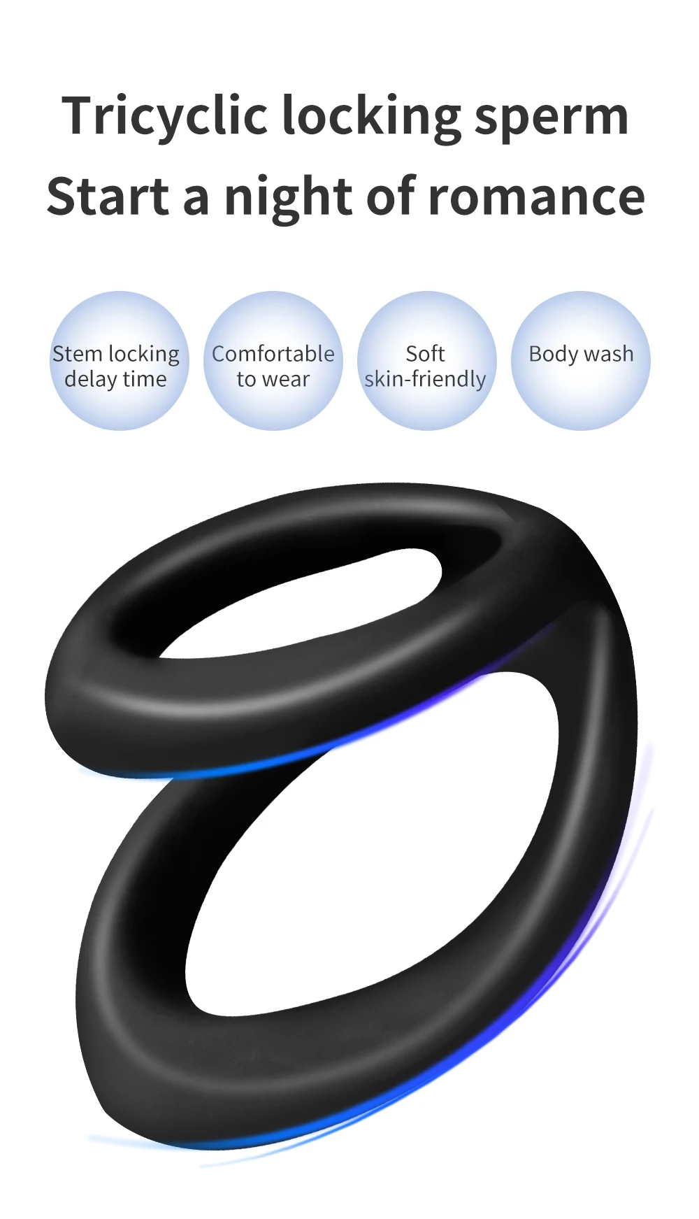 Silicone Semen Lock Ring Male Penis Ring Reusable Delay Ejaculation Lasting Scrotum Lock Ring Sex Toys for Men Adult Products Silicone Semen Lock Ring Male Penis Ring Reusable Delay Ejaculation Lasting Scrotum Lock Ring Sex Toys for Men Adult Products