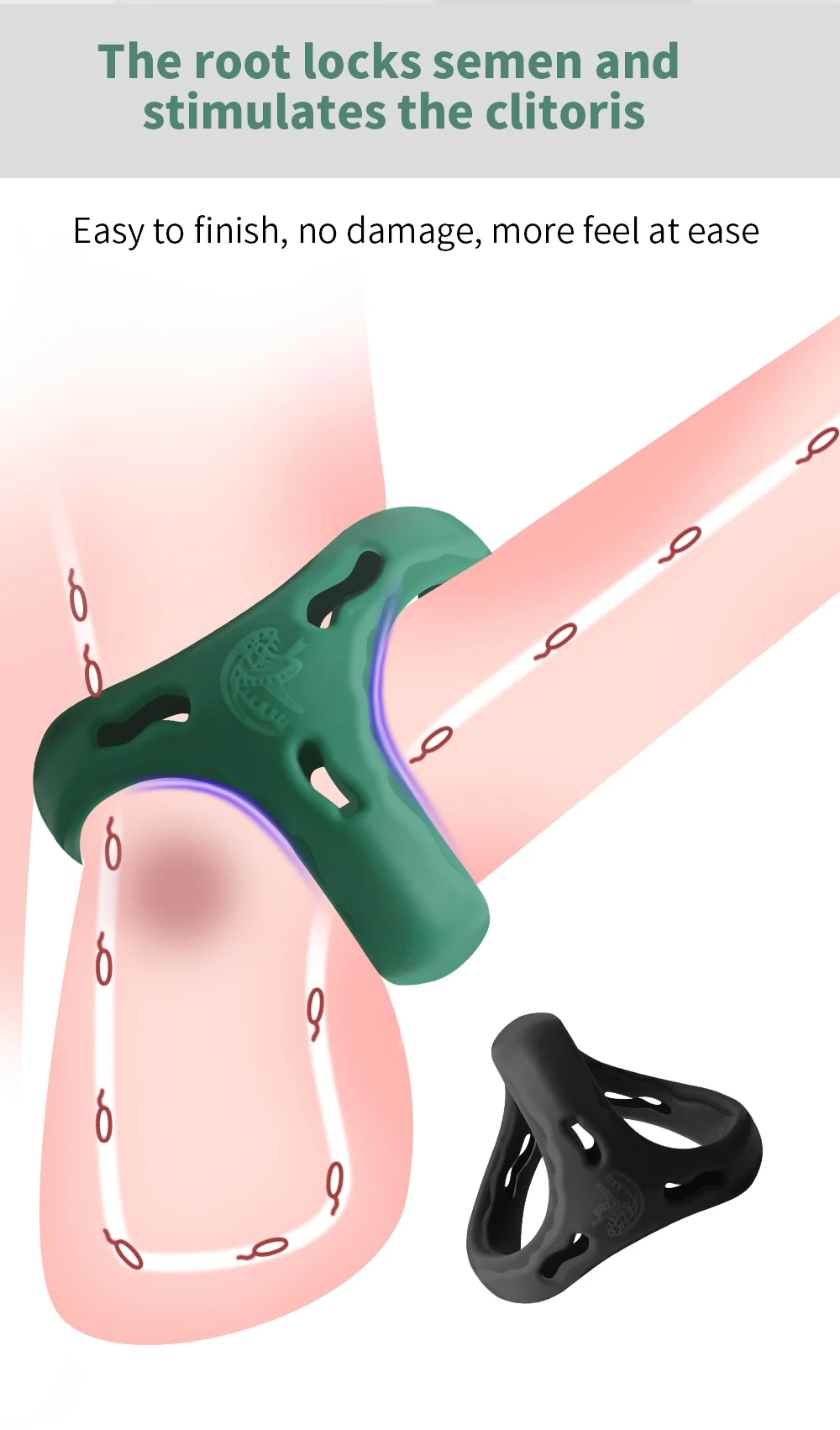 Silicone Lock Penis Ring Reusable Delay Ejaculation Erection Sex Toys for Couple Linen Nozzle Cock Ring for Men Adult Products