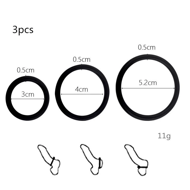 3/4 Penis Rings Cock Rings Penis Sleeve Penis Trainer Delay Ejaculation High Elasticity Time Lasting Sex Toys for Men